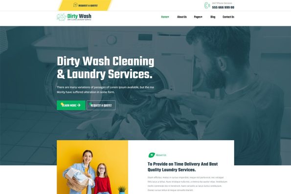 DirtyWash - Laundry Service WordPress Theme v1.0.1