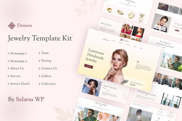 Demera | Jewelry Elementor Template Kit