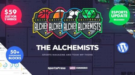 Alchemists v4.5.10- Sports, eSports & Gaming Club and News WordPress Theme