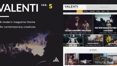 Valenti - WordPress HD Review Magazine News Theme 5.6.3.9