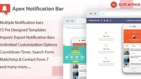 Apex Notification Bar - Responsive Notification Bar Plugin for WordPress v2.1.8