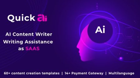 QuickAI OpenAI - AI Writing Assistant and Content Creator as SaaS  4.5