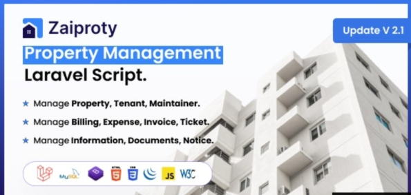 Zaiproty v2.4 - Property Management Laravel Script