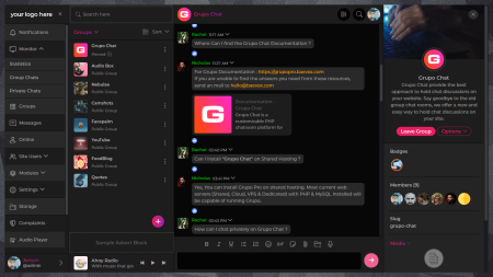 Grupo Chat v3.4 - Chat Room & Private Chat PHP Script