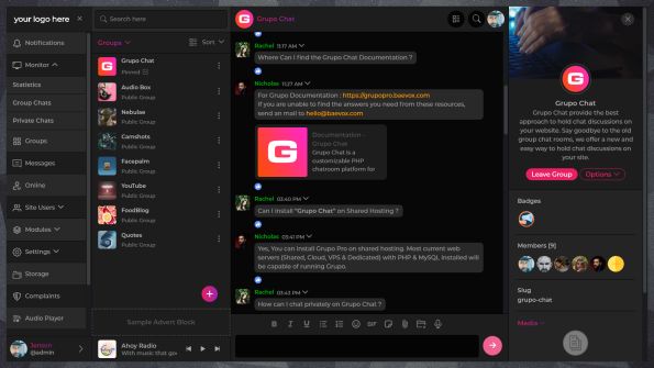 Grupo Chat v3.4 - Chat Room & Private Chat PHP Script